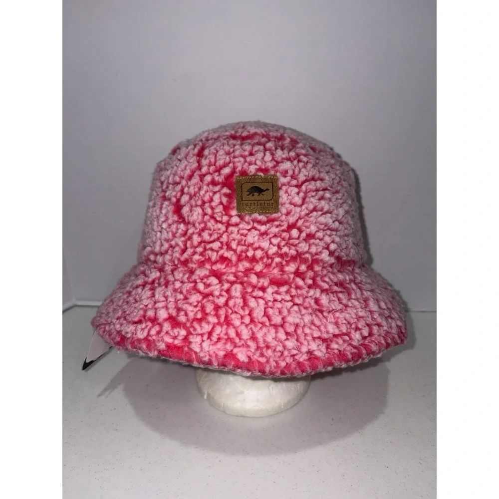 Turtle Fur Sherpa bucket hat, pink, New with tags, adjustable, warm and cozy!